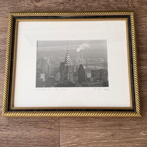 Framed Black & White NYC Photograph Chrysler Building (© 1996) 9 x 11 inches